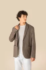 Blazer efecto lavado de lino hombre