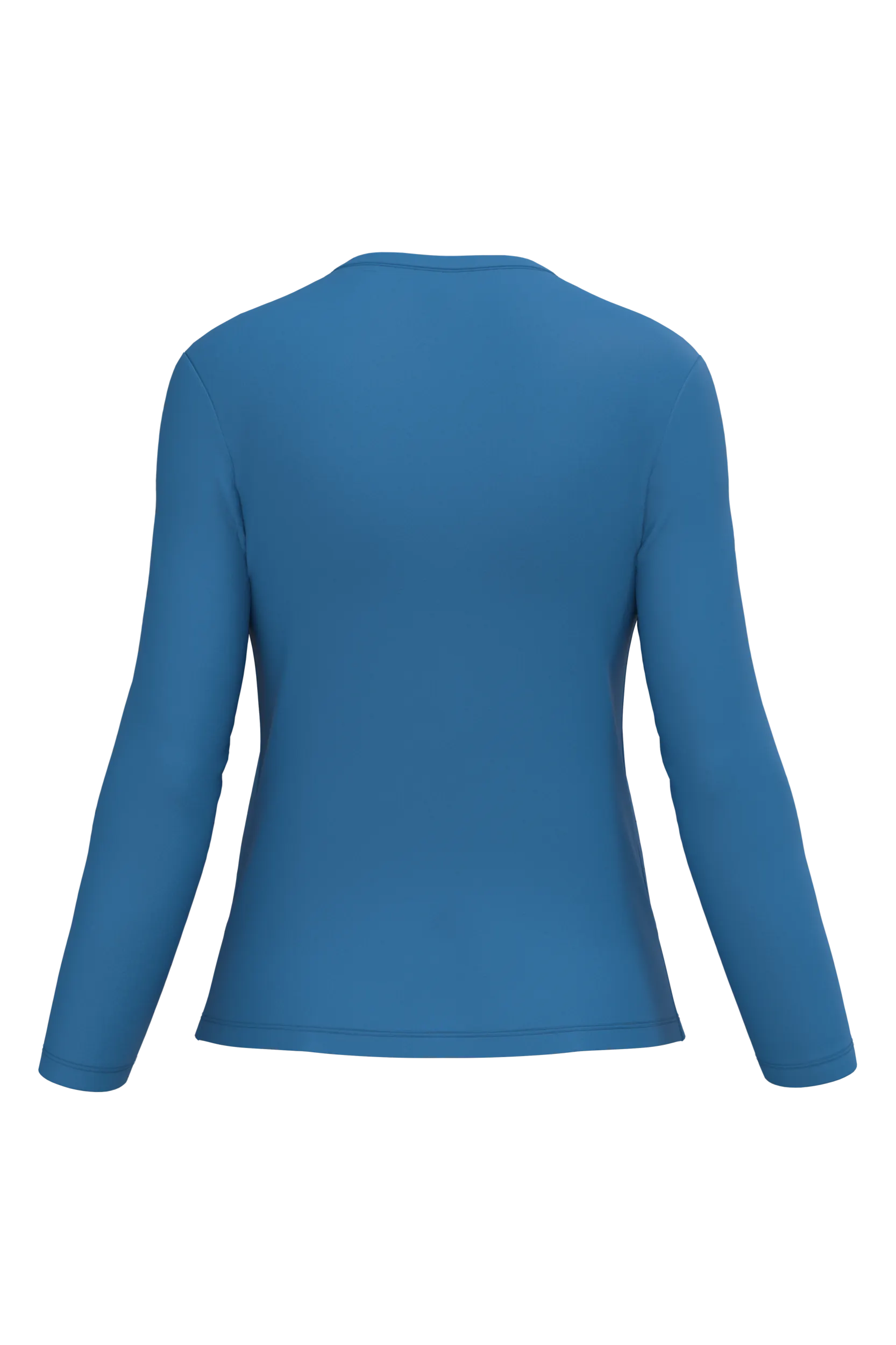 Camiseta manga larga y cuello de pico mujer