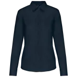 Camisa popelina de polialgodón manga larga mujer