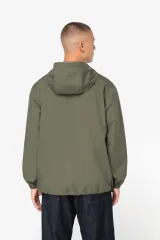 Chaqueta cortavientos impermeable ecorresponsable 1/4 cremallera unisex