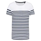 Camiseta tipo marinero cuello redondo algodón orgánico niños