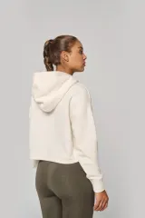 Sudadera crop con capucha mujer