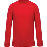 Sudadera algodón orgánico con cuello redondo y mangas raglán de hombre