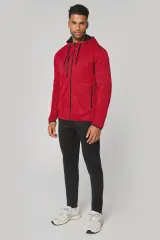 Chaqueta jaspeada con capucha hombre