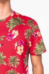 Camiseta ecorresponsable con estampado tropical hombre