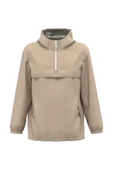 Chaqueta cortavientos impermeable ecorresponsable 1/4 cremallera unisex