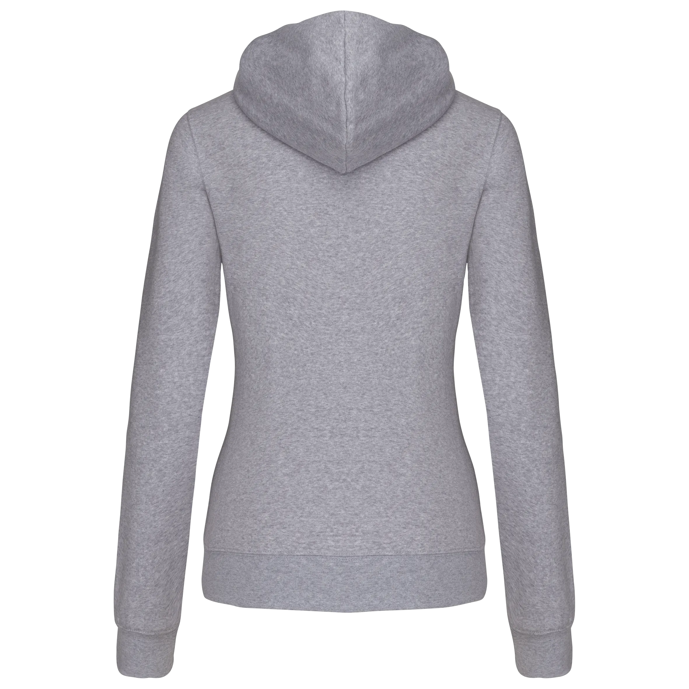 Sudadera capucha y cremallera contrastada mujer