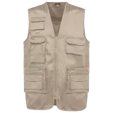Chaleco polialgodón multibolsillos con forro - Unisex