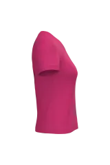Camiseta de manga cota y cuello de pico mujer