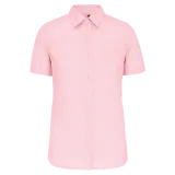 Camisa popelina de polialgodón manga corta de fácil cuidado mujer