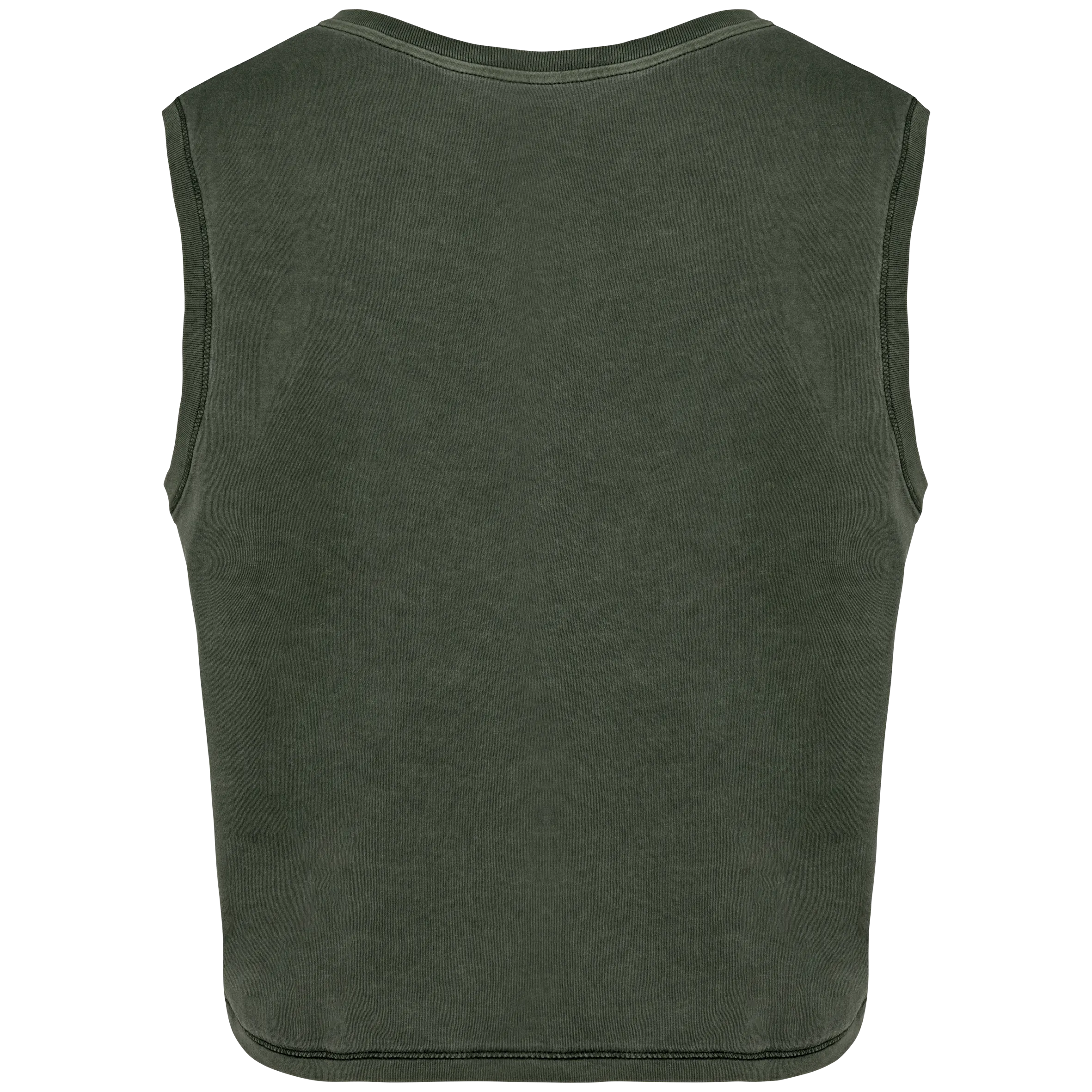 Camiseta crop ecorresponsable sin mangas mujer