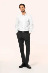 Camisa popelina manga larga hombre