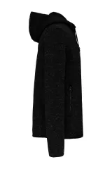 Chaqueta jaspeada con capucha mujer