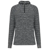 Sudadera deportiva capucha 1/4 cremallera unisex