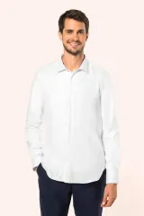 Camisa Oxford Pinpoint manga larga hombre