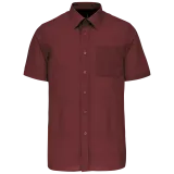 Camisa popelina de polialgodón manga corta de fácil cuidado hombre