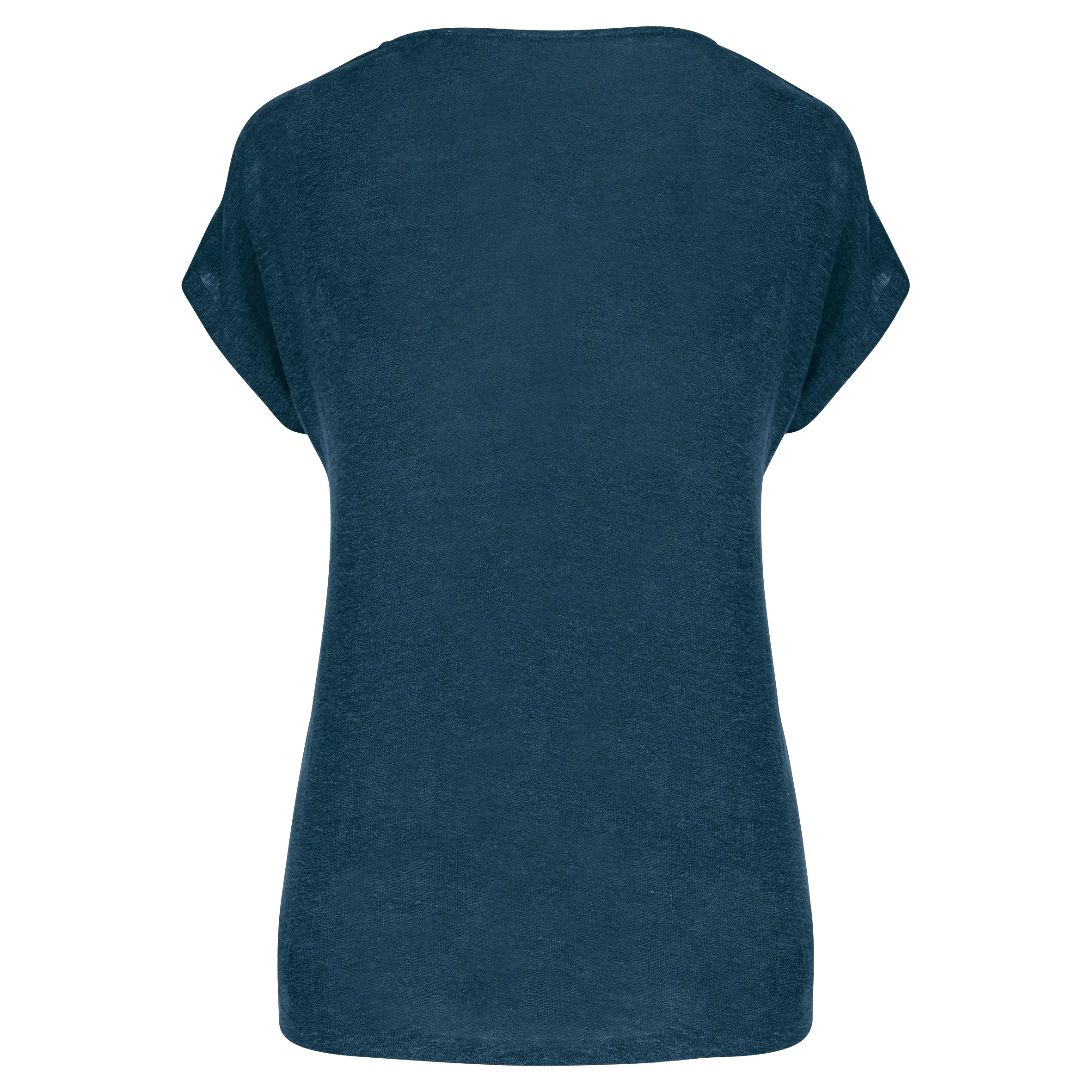 Camiseta lino cuello redondo mujer