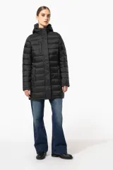 Parka ligera acolchada con capucha para mujer