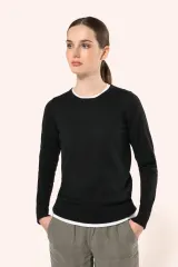 Jersey Supima® cuello redondo mujer