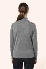 Jersey lana merina cuello vuelto mujer