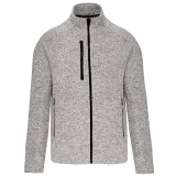 Chaqueta jaspeada con cremallera hombre