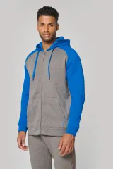 Chaqueta Bicolor con cremallera y capucha unisex