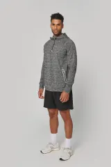 Sudadera deportiva capucha 1/4 cremallera unisex