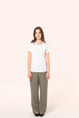 Camiseta Supima® cuello redondo manga corta mujer