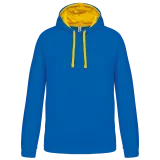 Sudadera capucha contrastada hombre