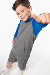 Sudadera bicolor con capucha para niños