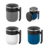MALDINI. Taza de viaje con interior de acero inoxidable y acabado mate, 400 mL