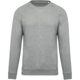 Sudadera algodón orgánico con cuello redondo y mangas raglán de hombre
