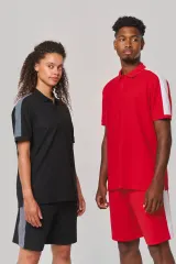 Polo de equipo bicolor unisex