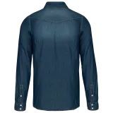 Camisa denim manga larga hombre
