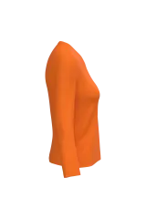 Camiseta manga larga y cuello de pico mujer
