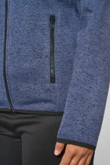 Chaqueta jaspeada con capucha mujer