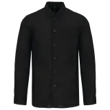 Camisa cuello mao manga larga hombre