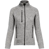 Chaqueta jaspeada con cremallera mujer