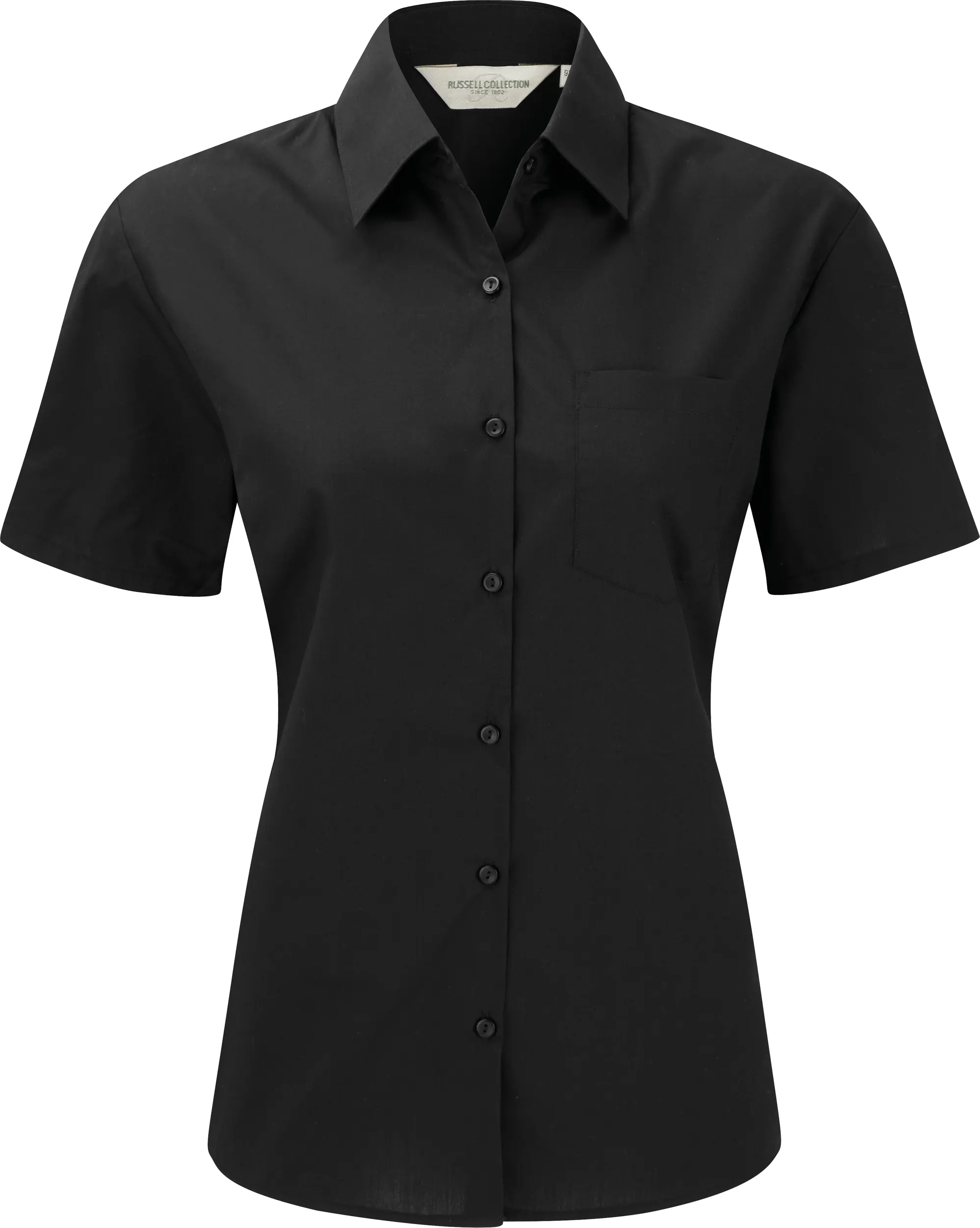 Camisa Popelina de polialgodón manga corta mujer