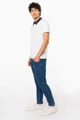 Polo jersey bicolor hombre