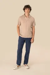 Polo de lino hombre