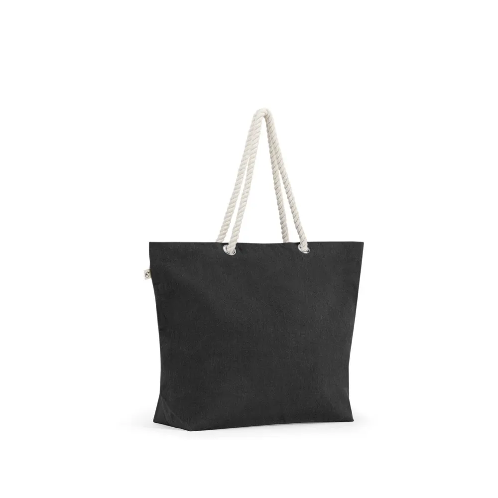 ATHENS. Bolsa de playa en algodón reciclado (70%) y poliéster reciclado (30%) (220 g/m²)