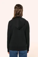 Chaqueta con cremallera y capucha mujer