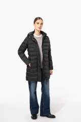 Parka ligera acolchada con capucha para mujer