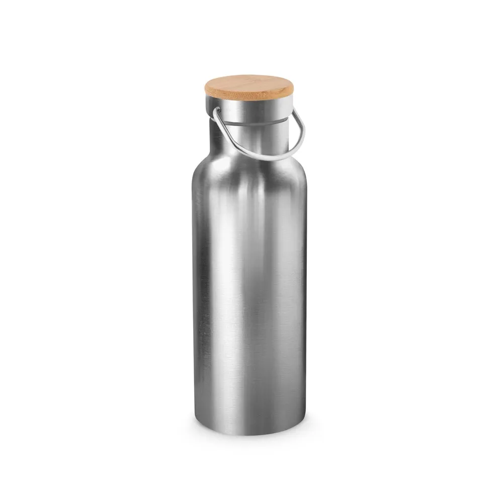 RAGNAR. Botella de acero inoxidable (36% reciclado) con doble cuerpo 570 mL