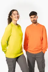 Sudadera cuello redondo reciclada unisex