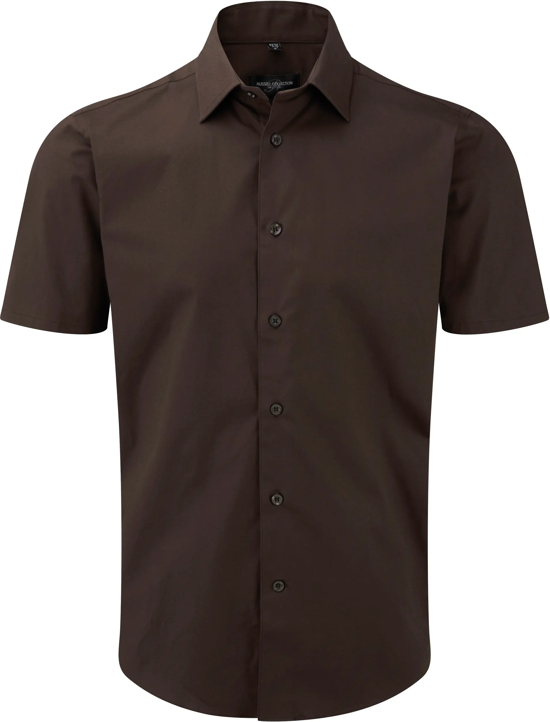 Camisa ajustada manga corta hombre