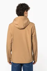 Chaquetas softshell 3 capas con capucha y mangas extraíbles unisex
