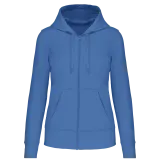 Sudadera con capucha y cremallera ecorresponsable mujer