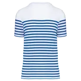 White / Royal Blue Stripe